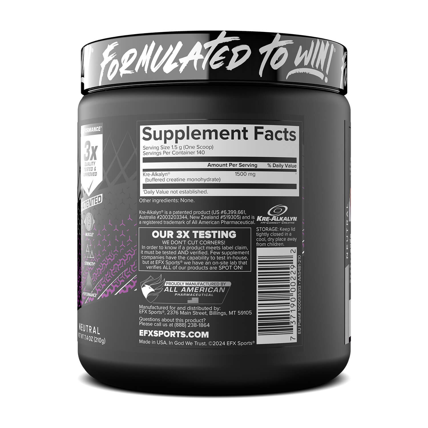 EFX SPORTS - Kre-alkalyn Powder 200g