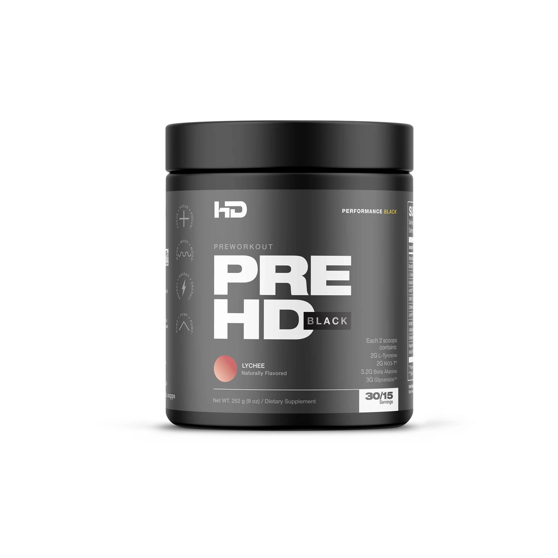 HD MUSCLE  -  Pre HD Black 30 portions