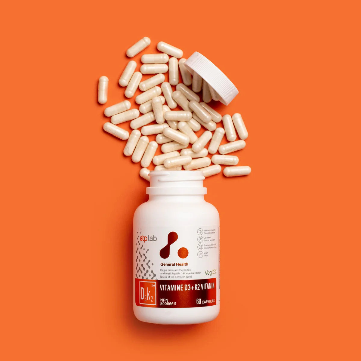 ATP  -  Vitamine D3+K2 60 caps