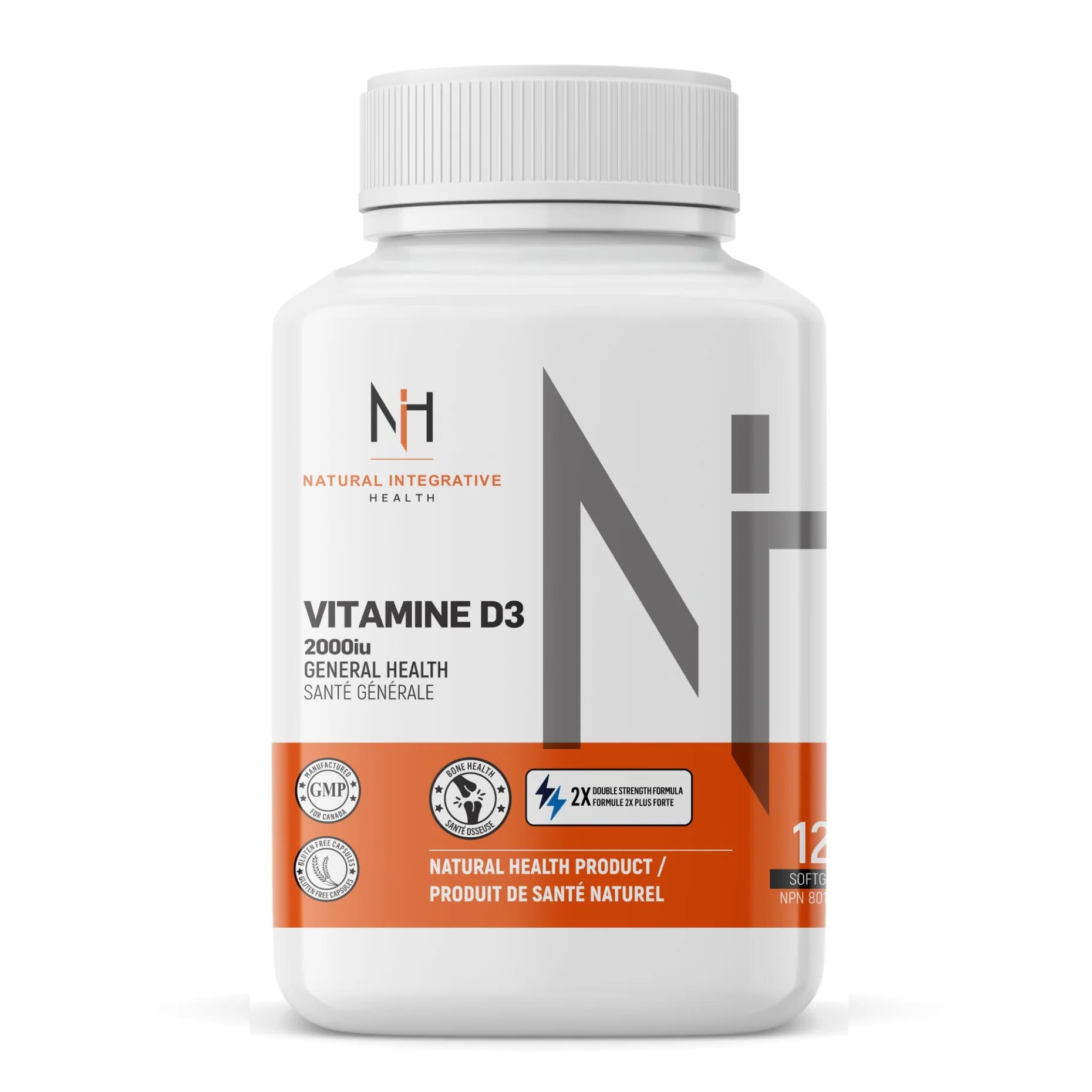 NIH - Vitamine D3 2000UI 120 gélules