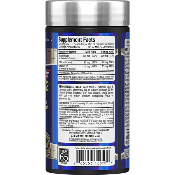 ALLMAX  -  ZMX 2, 90 capsules