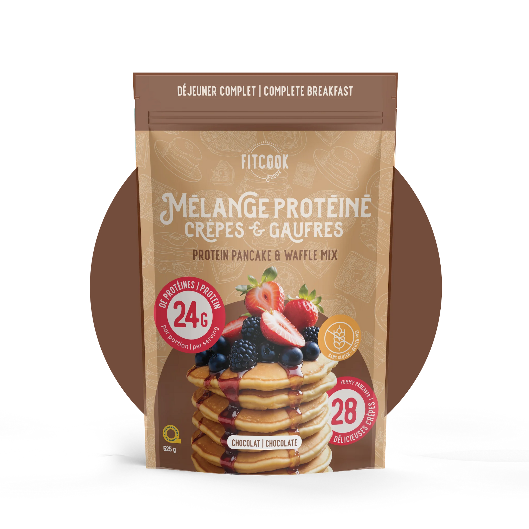 Fitcook Foodz | Mélange Protéiné Crêpes &amp; Gauffre - 6/Boite