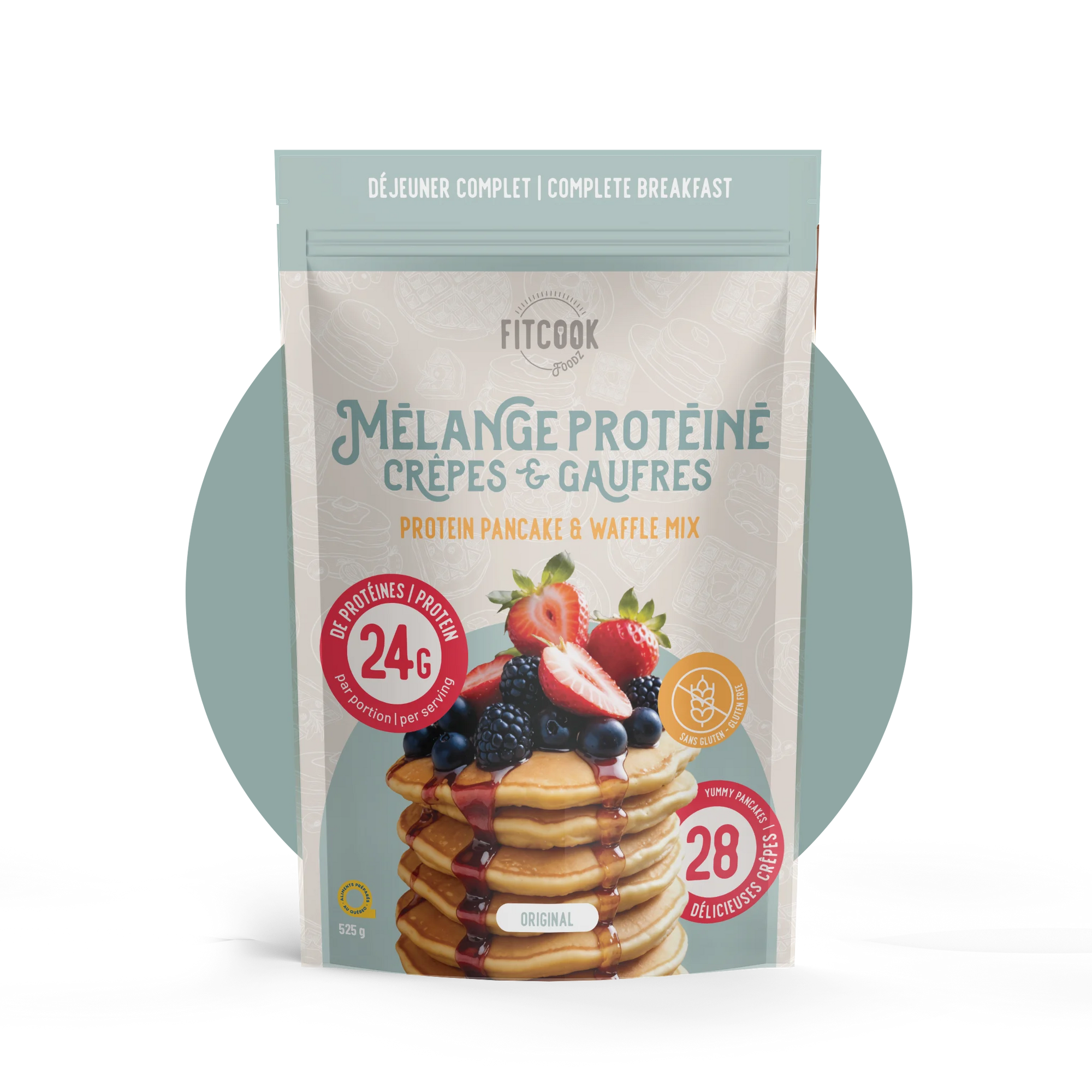 Fitcook Foodz | Mélange Protéiné Crêpes &amp; Gauffre - 6/Boite