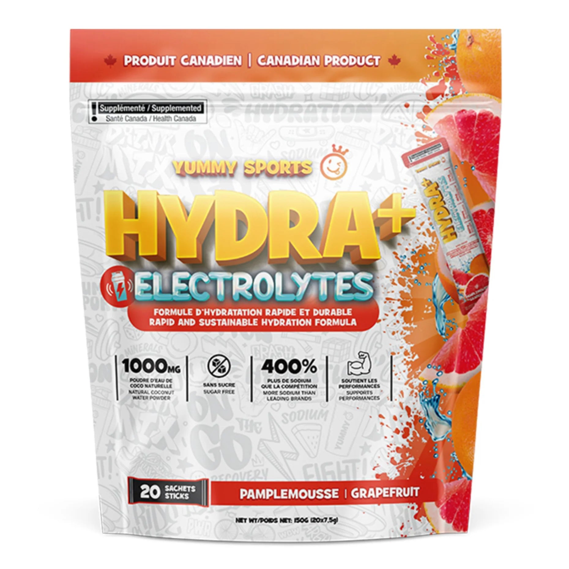 YUMMY SPORTS  -  Hydra + Electrolytes Sticks (20x)
