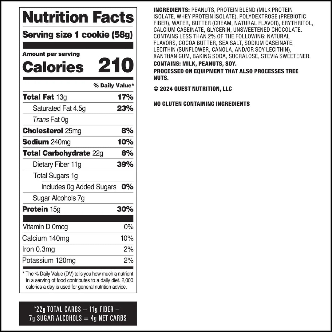 QUEST  -  Protein Cookies 12/Box